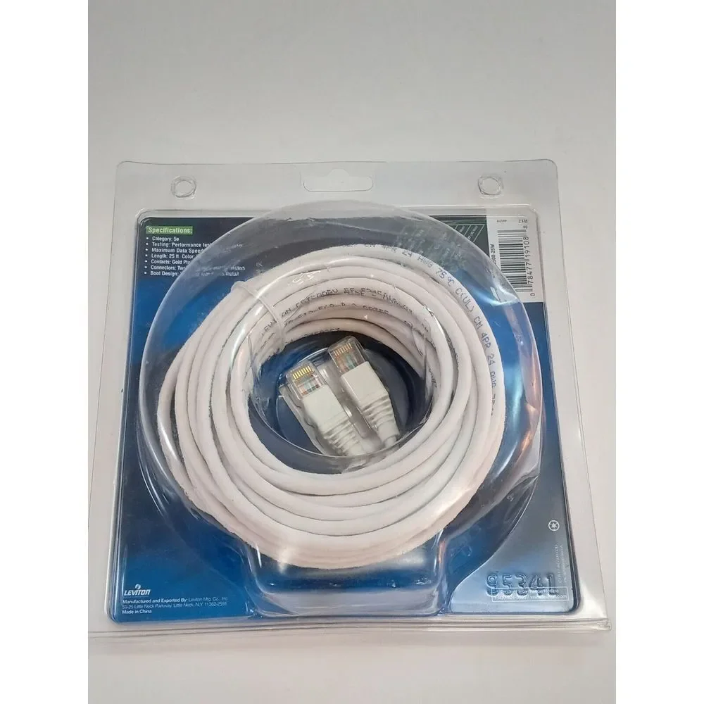 Leviton‎ CAT 5e Patch Cord 25 Ft. Hi-Speed Computer Cable
